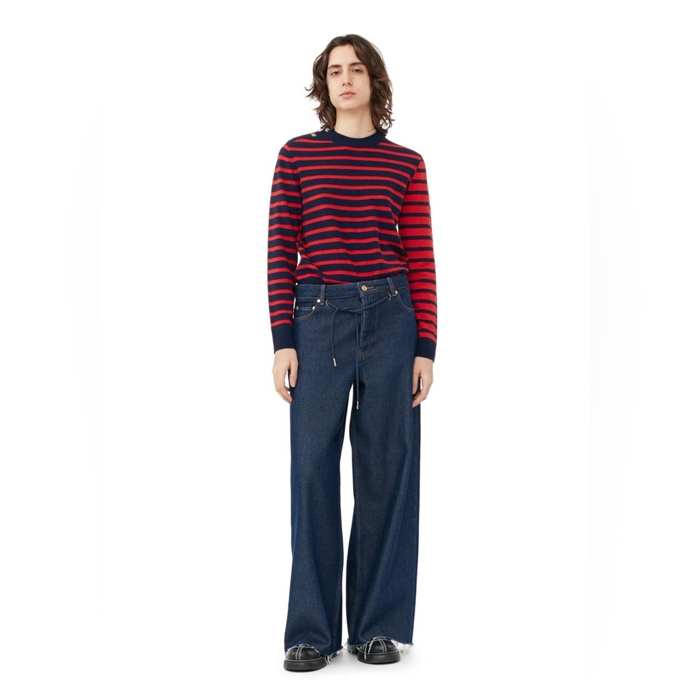 Ganni Drawstring Jean - Picture 2 of 7